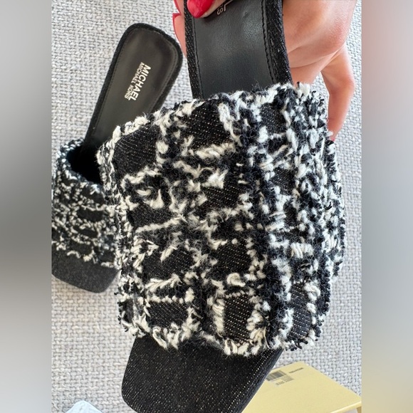 Michael Kors Tessa Frayed Denim Mule Sandals – Size 8.5 brand new - Picture 8 of 13